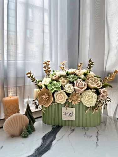 باکس گل کرکره ای جاودان سبز