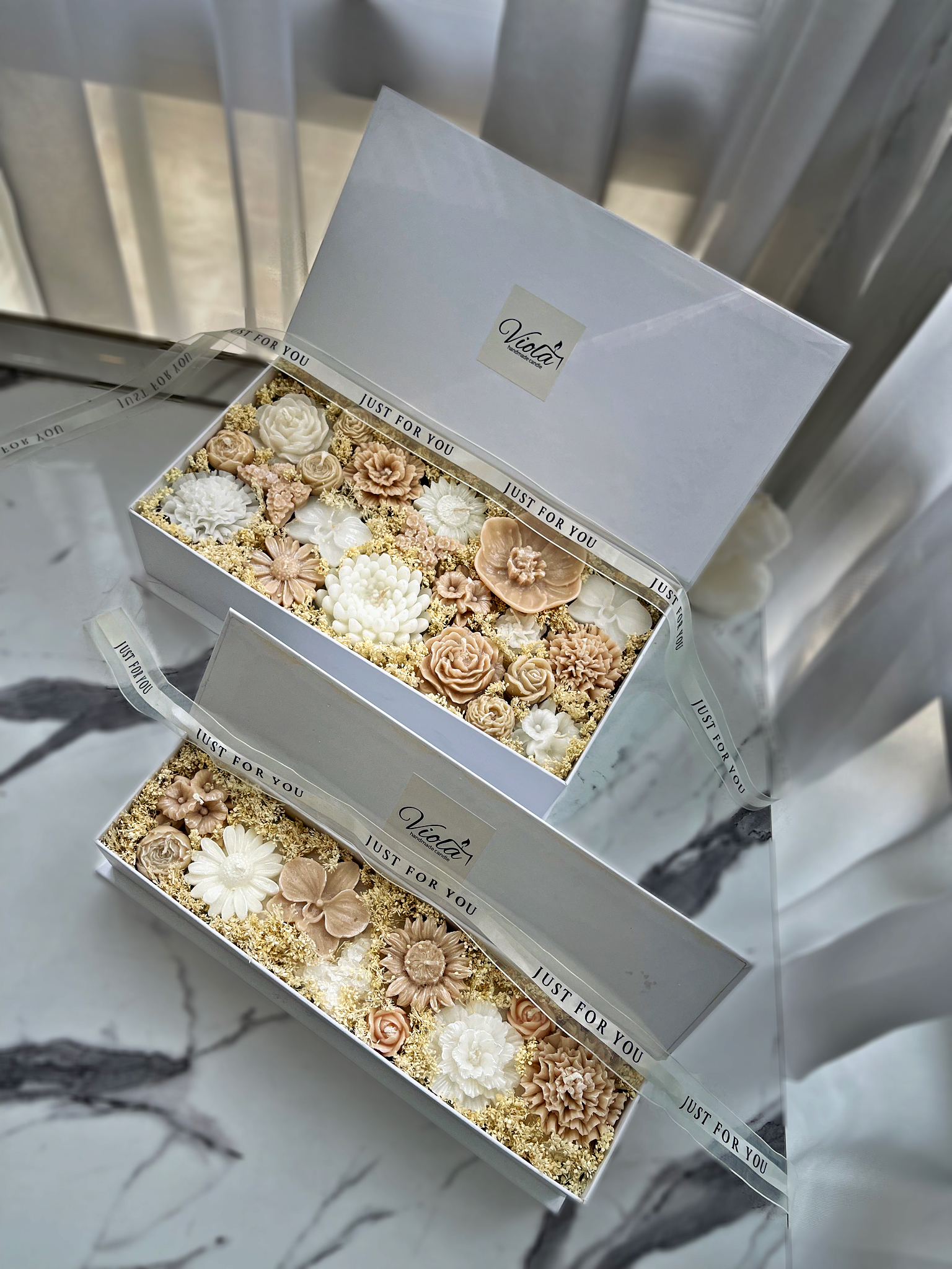 باکس گل درب دار سفید جاودان ۳۰سانتی