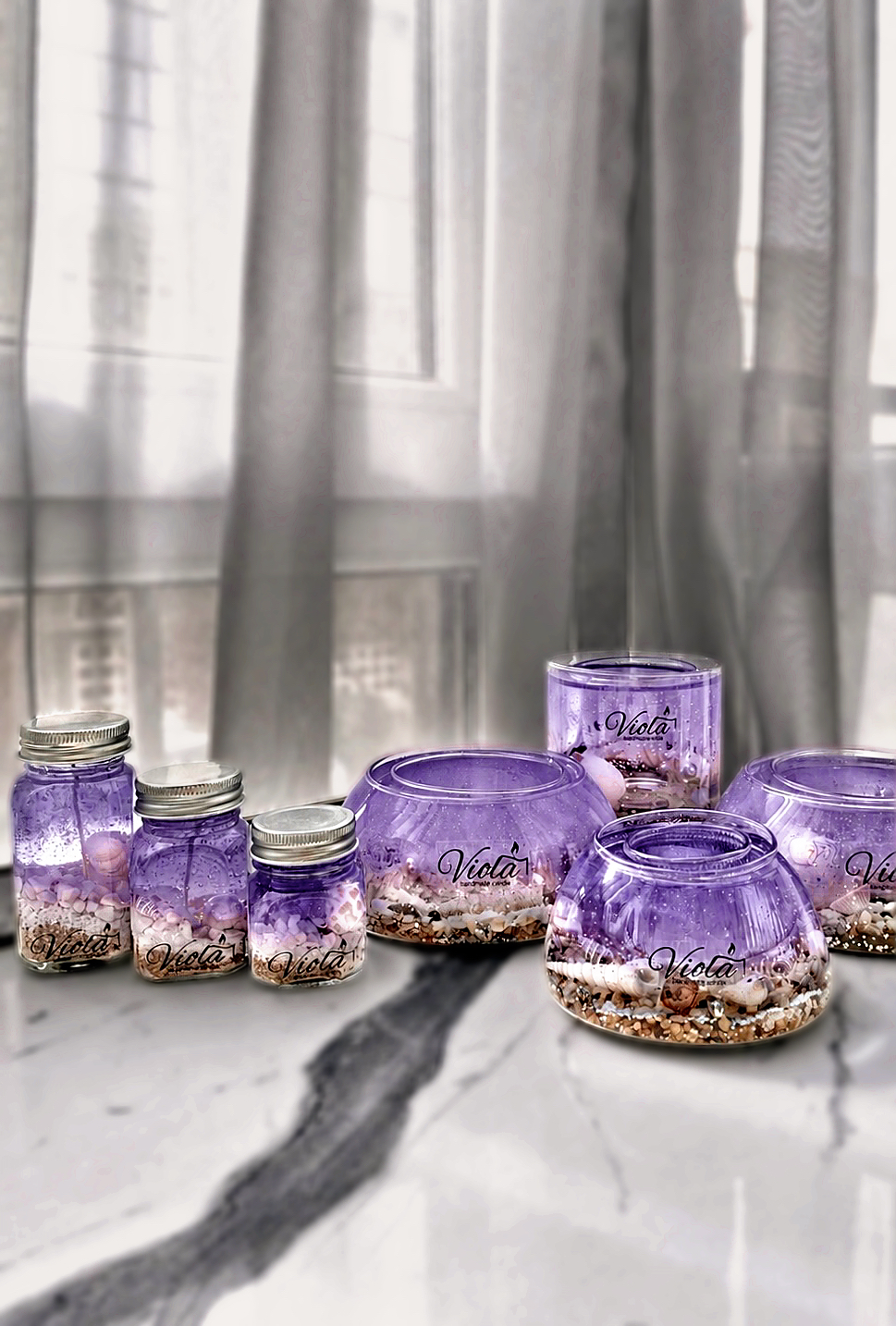 جاوارمر دوجداره ژله ای دریایی بنفش