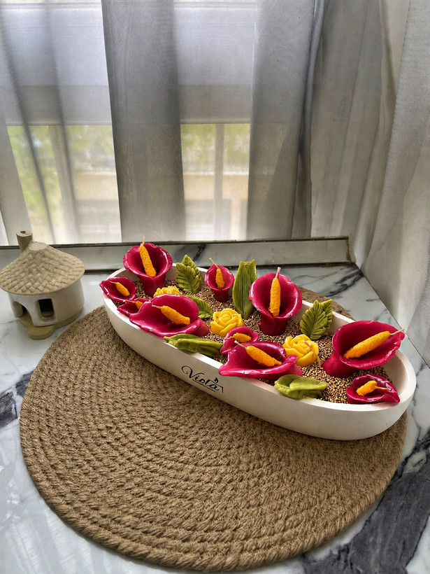 ظرف شمع گل شیپوری